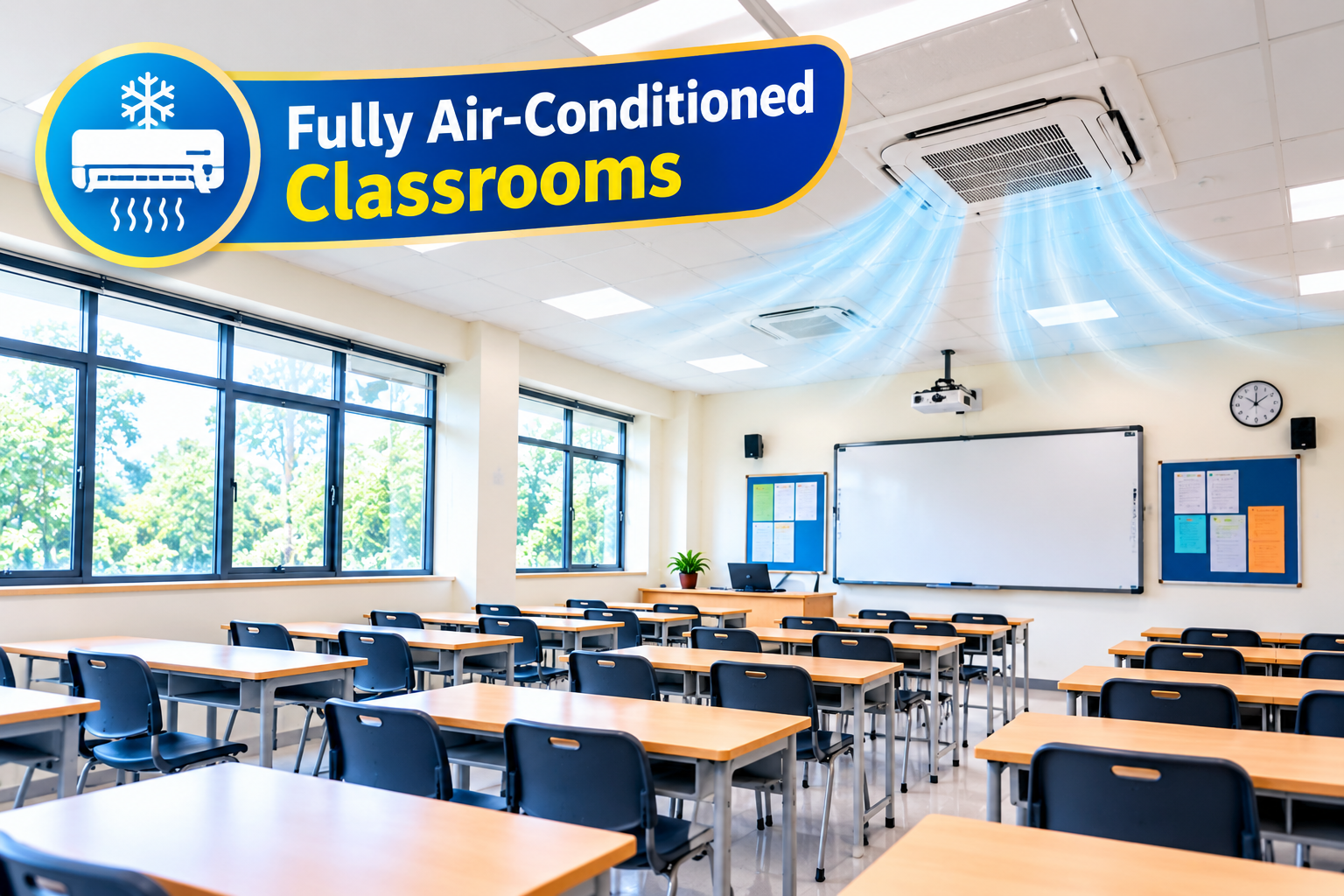 Air-Conditioned Classrooms school poster